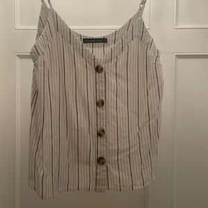 Abercrombie adjustable spaghetti strap tank with buttons